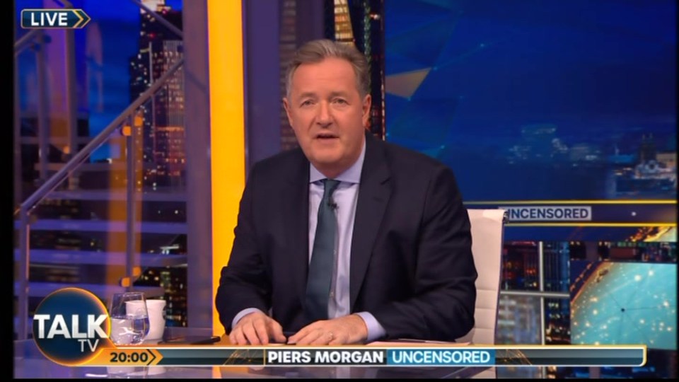 Piers Morgan celebrated winning the ratings ahead of BBC News, GB News and Sky News with his new TalkTV show