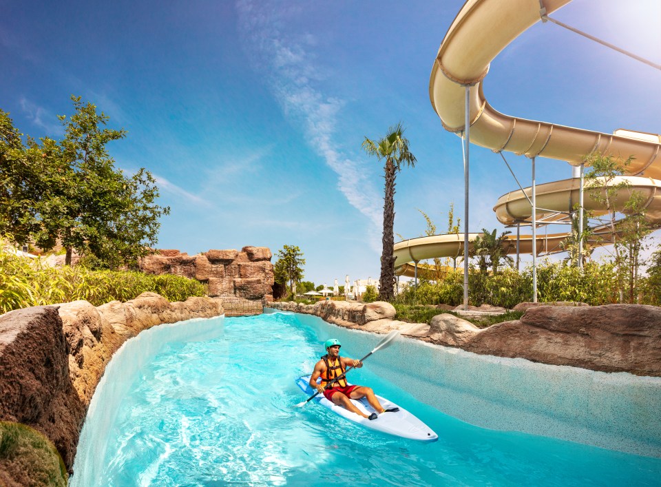 The five-star Regnum Carya Golf and Spa has an aquapark with slides