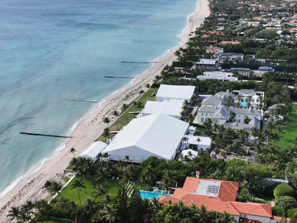 The Peltz Palm Beach home, where the younger couple tied the knot, is a £76m ocean-front estate