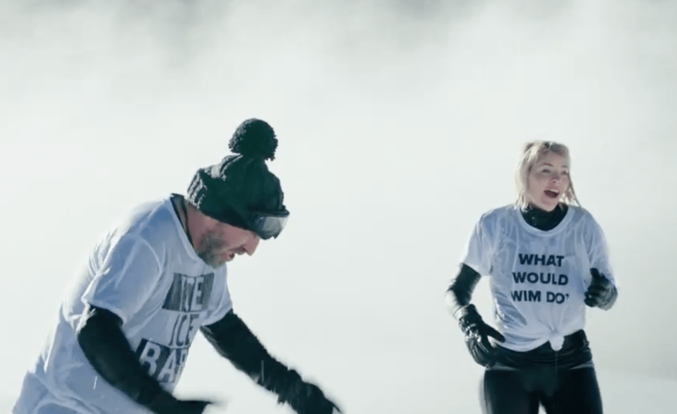 The presenter beat fellow host Lee Mack during the freezing challenge