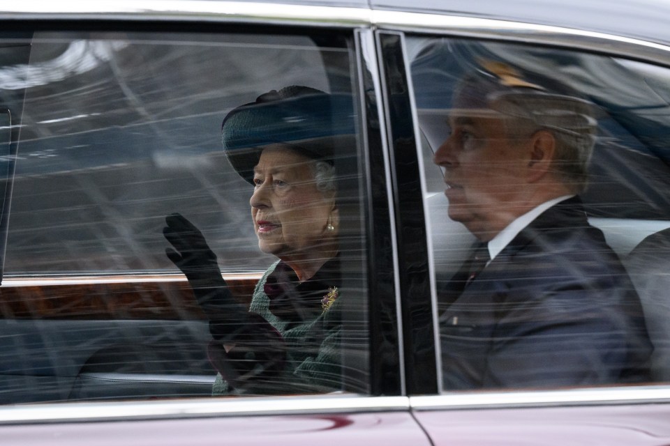 'Nervous' Andrew travelled with the Queen in the car