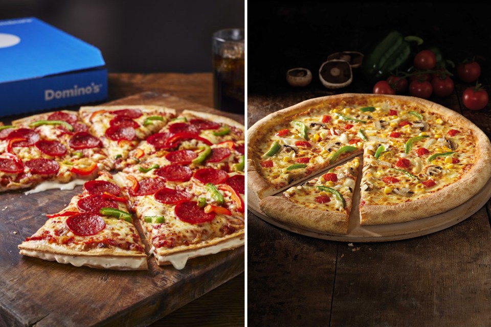 Domino's sinner is a large Americano Double Decadence pizza at 1,988 cals, but they do have a winner with the personal Vegi Supreme pizza at just 507 cals