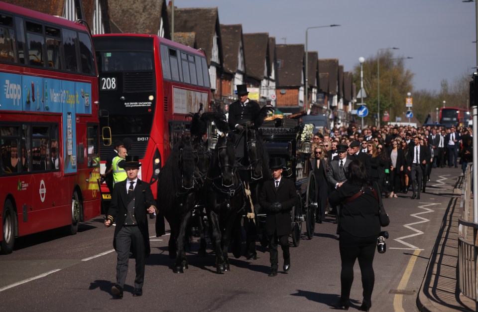 The procession was taken through South East London this morning