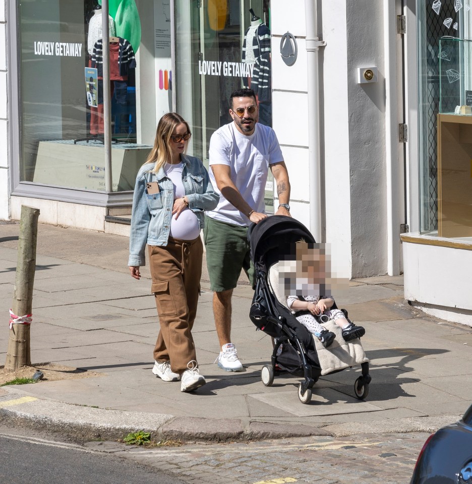 Pregnant Lauren Pope was spotted with boyfriend Tony Keterman and daughter Raine