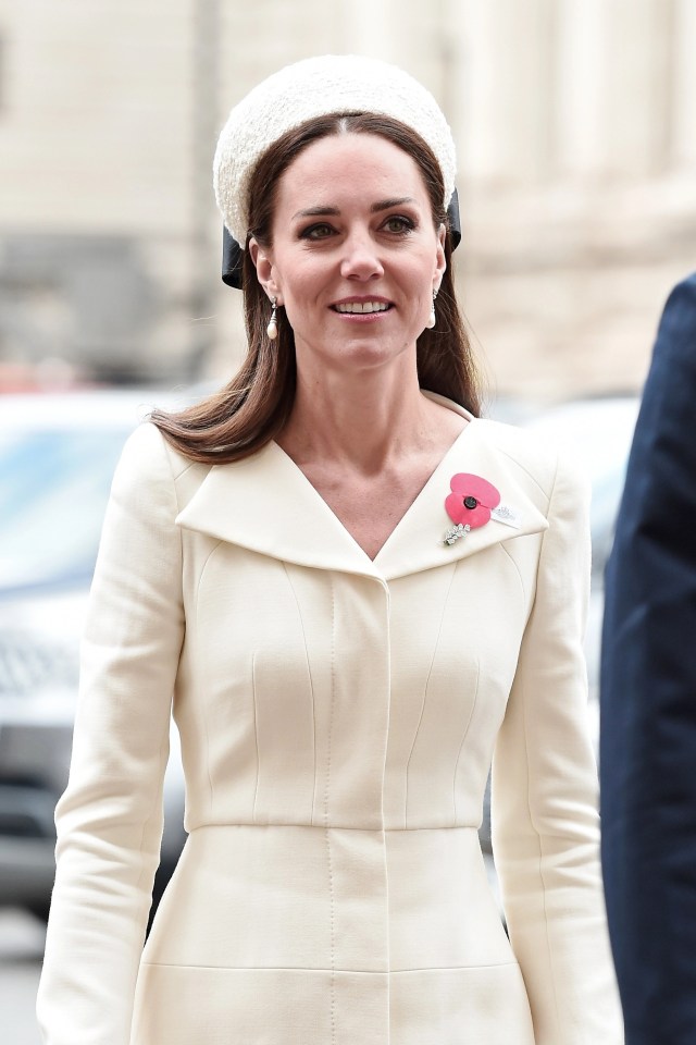 The Duchess of Cambridge arrives at the Anzac Day service