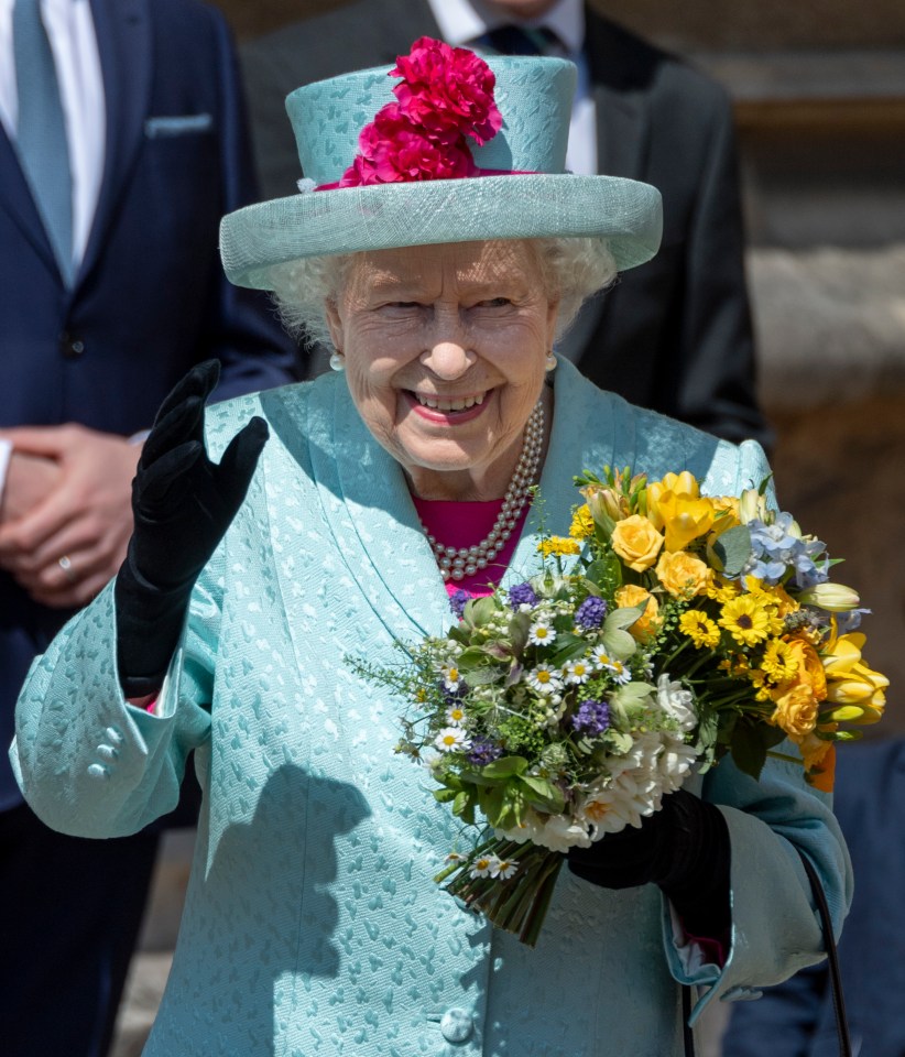 The Queen attends the service in 2019