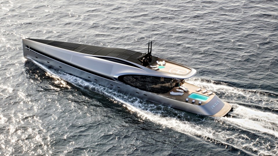 The superyacht can sleep up to 12 guests across six cabins.