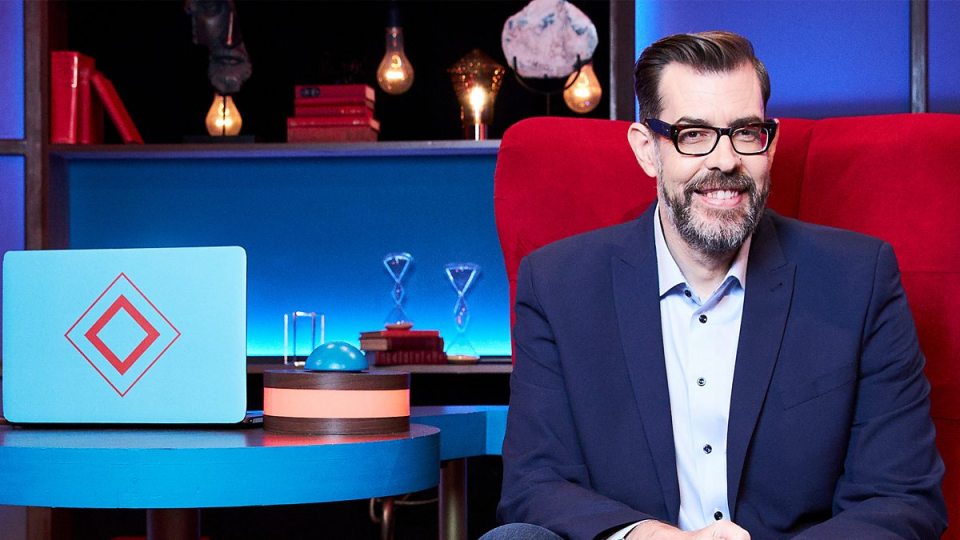 Richard Osman hosts the House of Games which sees famous faces on each week