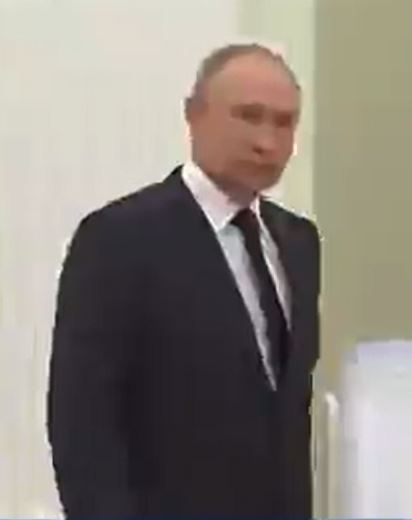 Putin appeared to limp during a meeting earlier on Tuesday