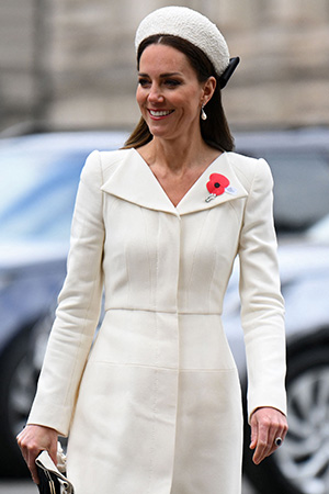 Kate Middleton stunned in a white outfit as she arrived at Westminster Abbey