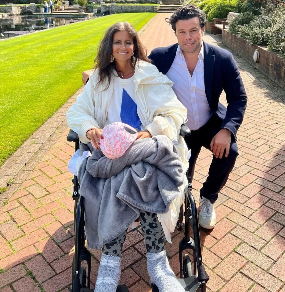 Dame Deborah James has been moved to at home hospice care and has been spending her final days with her family. She is pictured above with her husband Sebastien Bowen