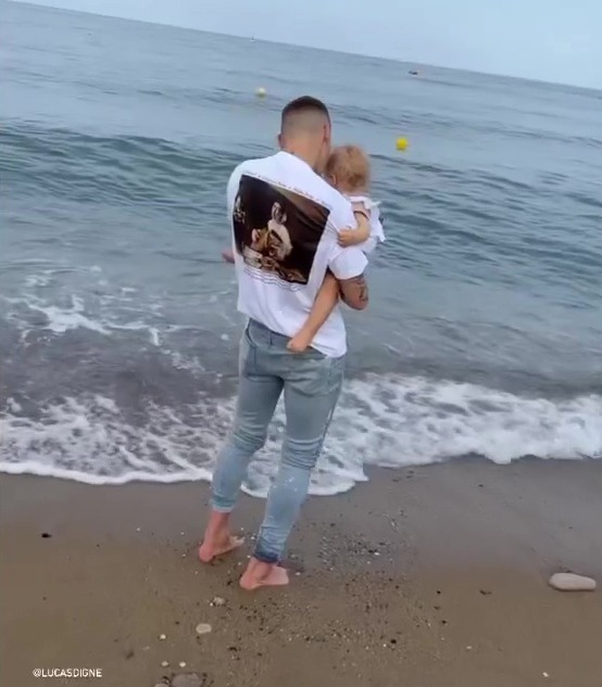 Lucas Digne took his family to Barcelona