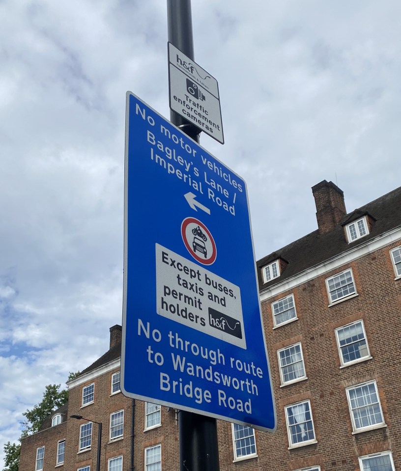 Signage covers the area forcing motorists onto choke points