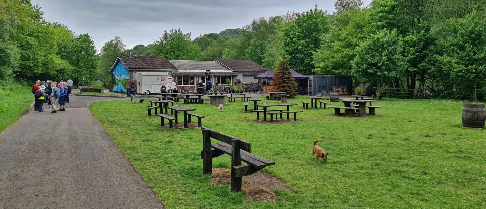 The girl was enjoying a Barry Sidings Countryside Park near Pontypridd, Wales