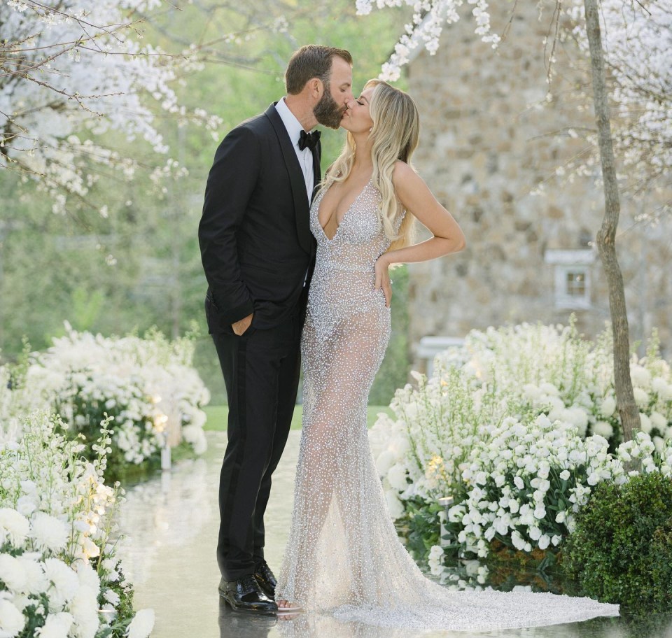 Paulina and long-term partner Dustin Johnson finally wedded last month