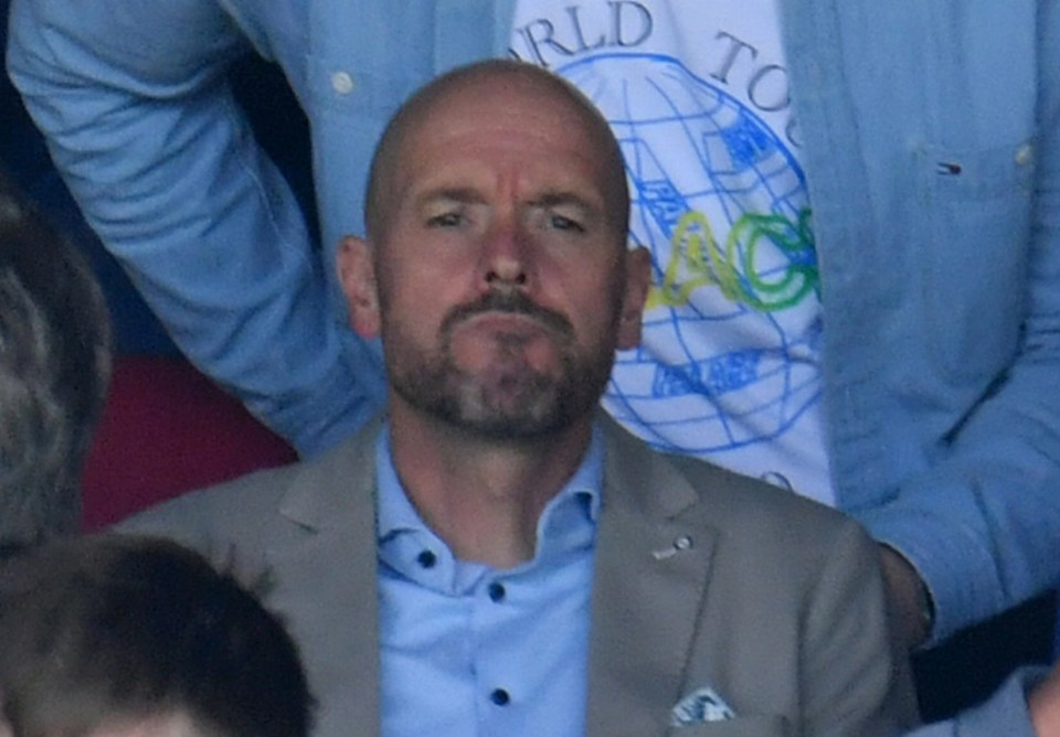 Manchester United incoming boss Erik ten Hag watched from the stands at Crystal Palace