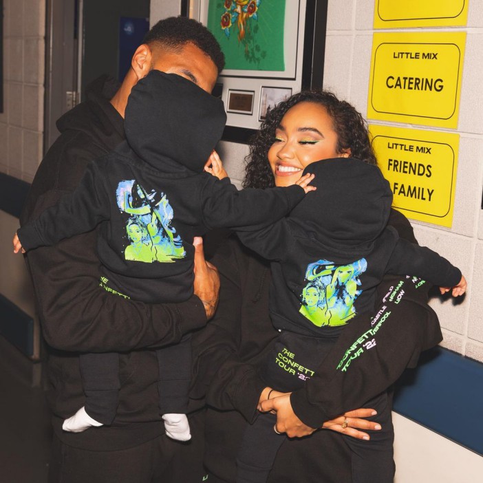 Leigh-Anne shared some adorable snaps of her babies backstage at the last Little Mix gig