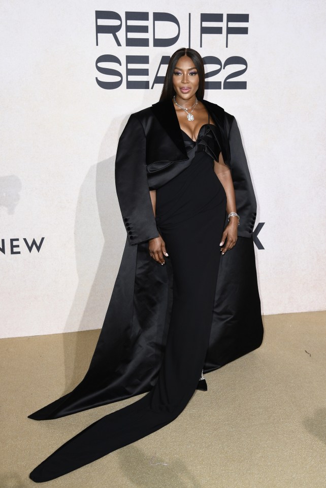 Supermodel Naomi Campbell stunned in this black gown