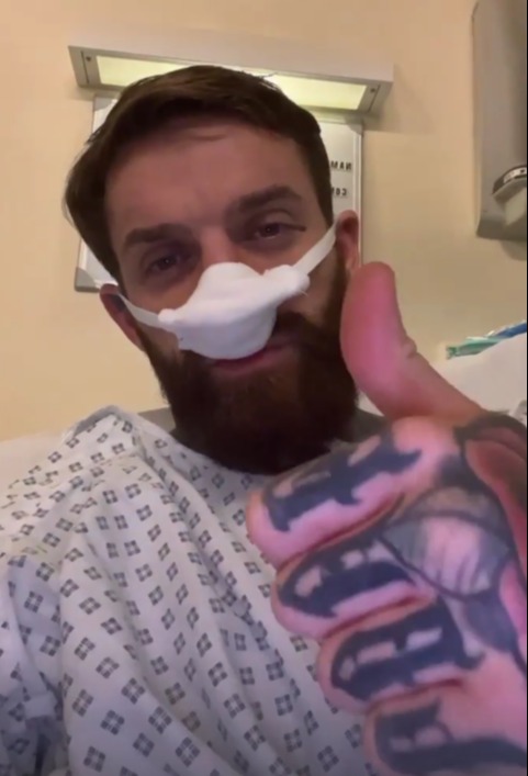 Aaron Chalmers broke his nose