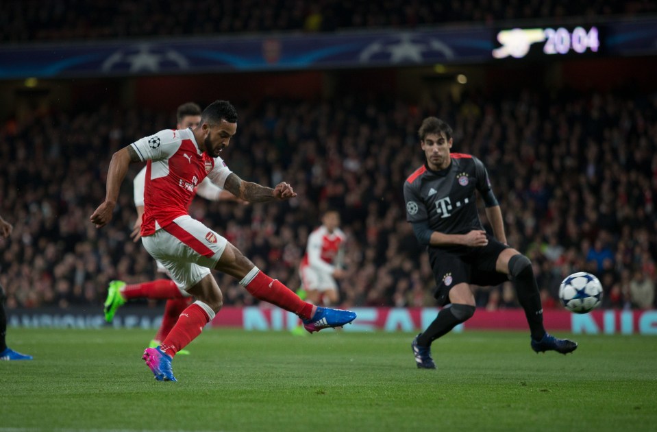 Walcott scored Arsenal's only goal in a 5-1 defeat to Bayern Munich