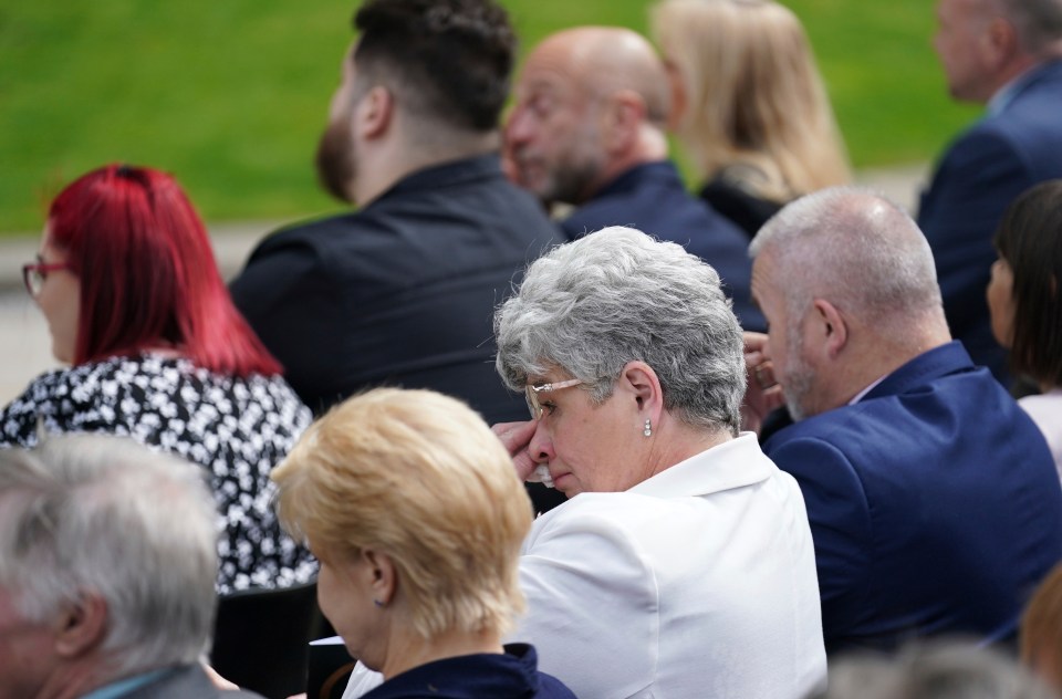 Bereaved families joined the royals to remember those who died at the atrocity