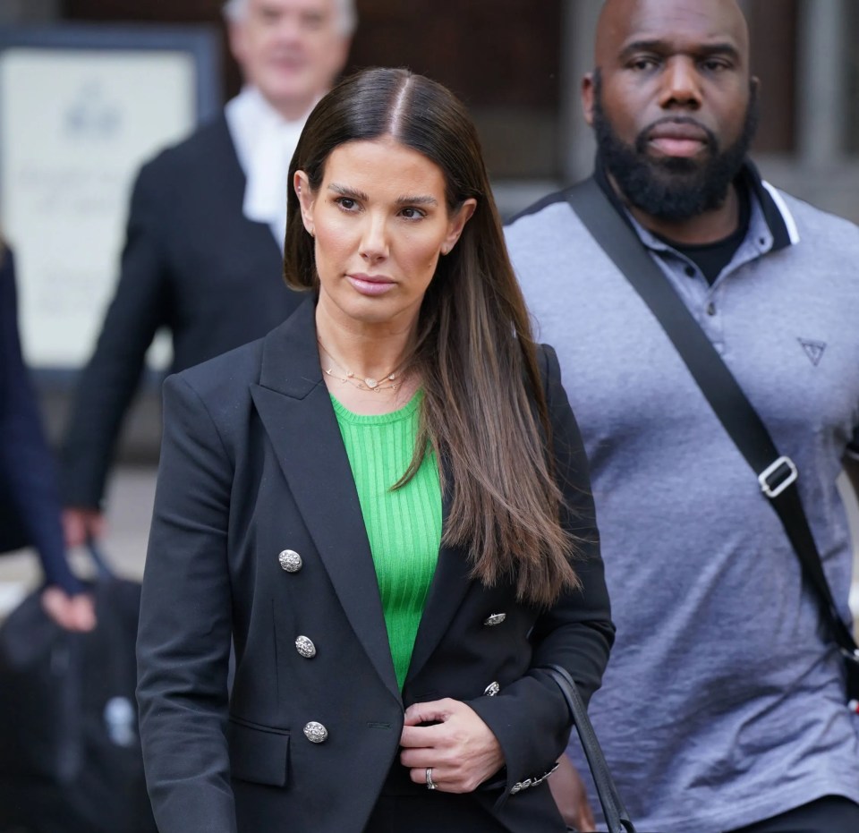 Rebekah Vardy leaves the Royal Courts Of Justice on the last day of the Wagatha trial