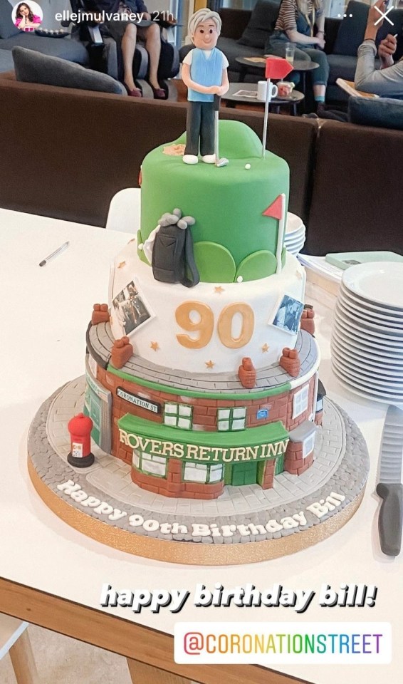 His cake had three layers to it - and one was dedicated to Coronation Street