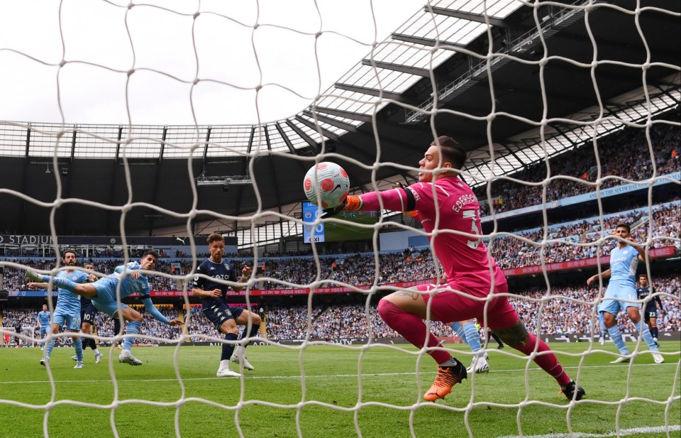 Matty Cash fired Villa into a shock lead at the Etihad