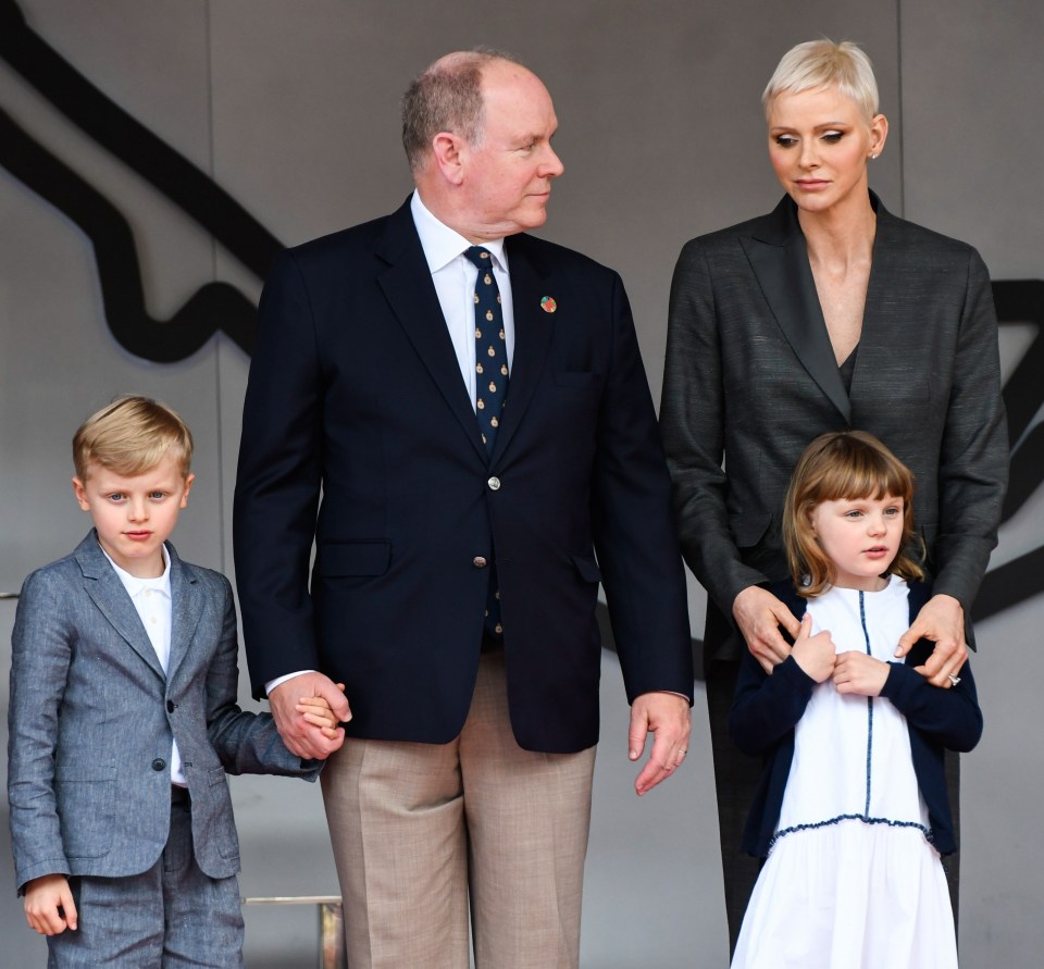 The princess looked solemn as she re-emerged into public life with two events alongside her family