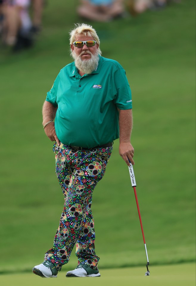 His snazzy trousers also caught the eye