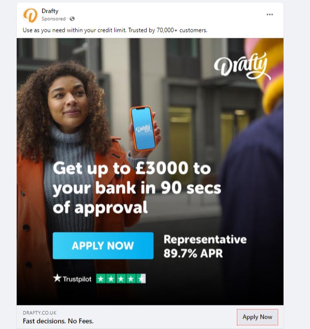 Hard-up Brits are being targeted by ads with high rates of interest