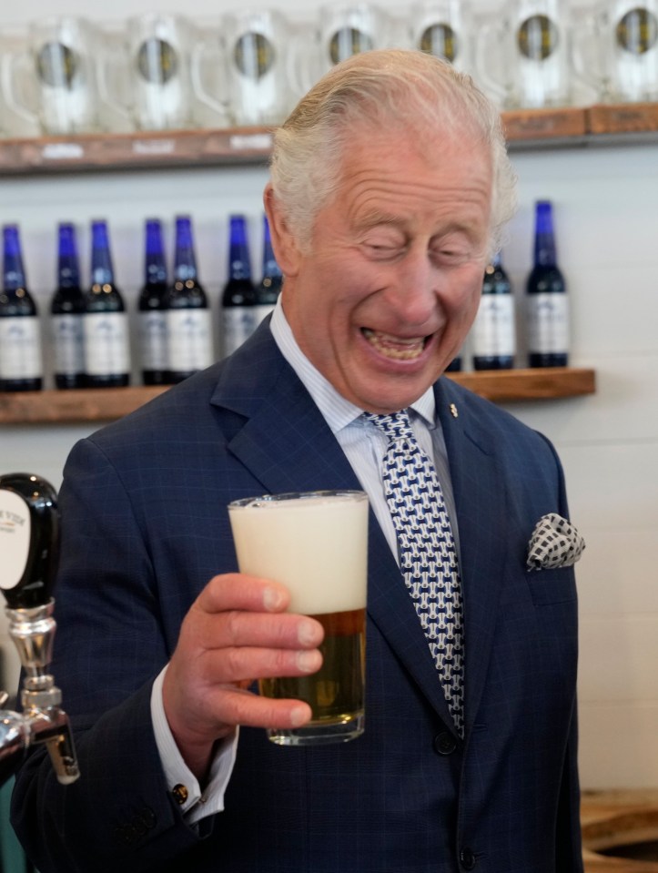 He had to laugh at the huge frothy head on a third