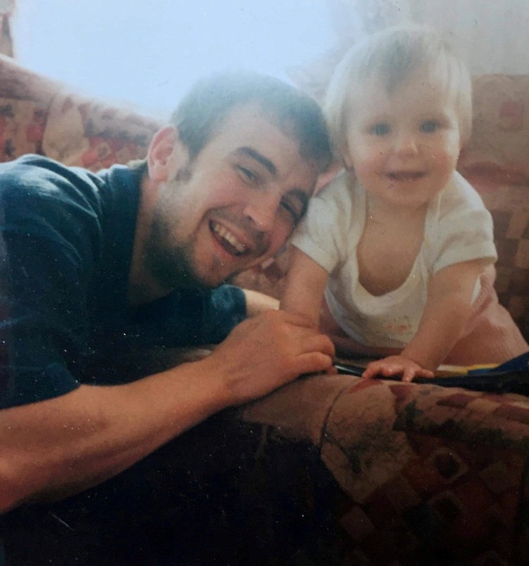 Bethany as a baby with her aid worker dad David Haines