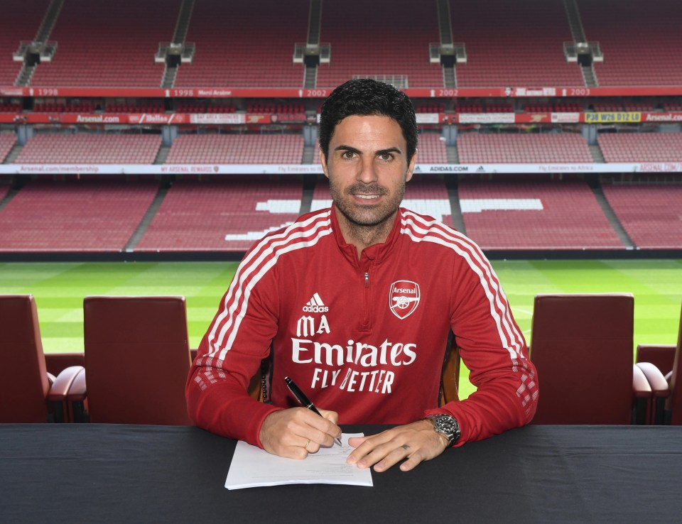 Mikel Arteta has penned his new three-year contract