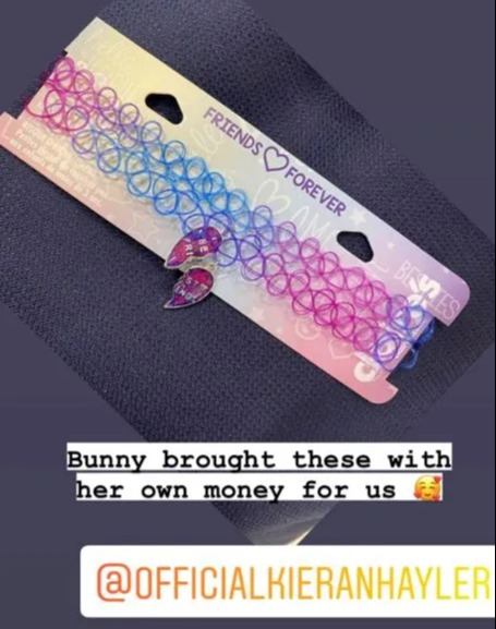 She revealed Bunny had bought her a bracelet