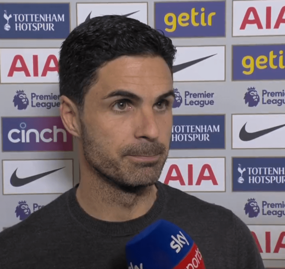 Mikel Arteta gave a blunt interview after Arsenal's 3-0 defeat to Tottenham