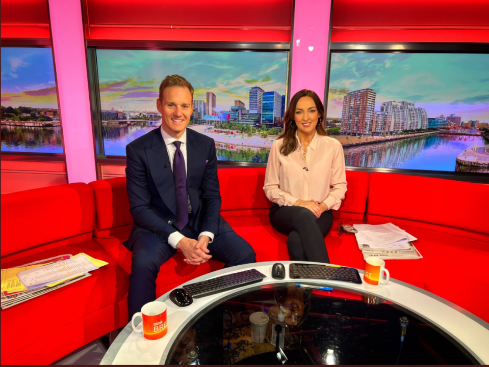 Dan Walker no longer presents BBC Breakfast - seen here with Sally Nugent