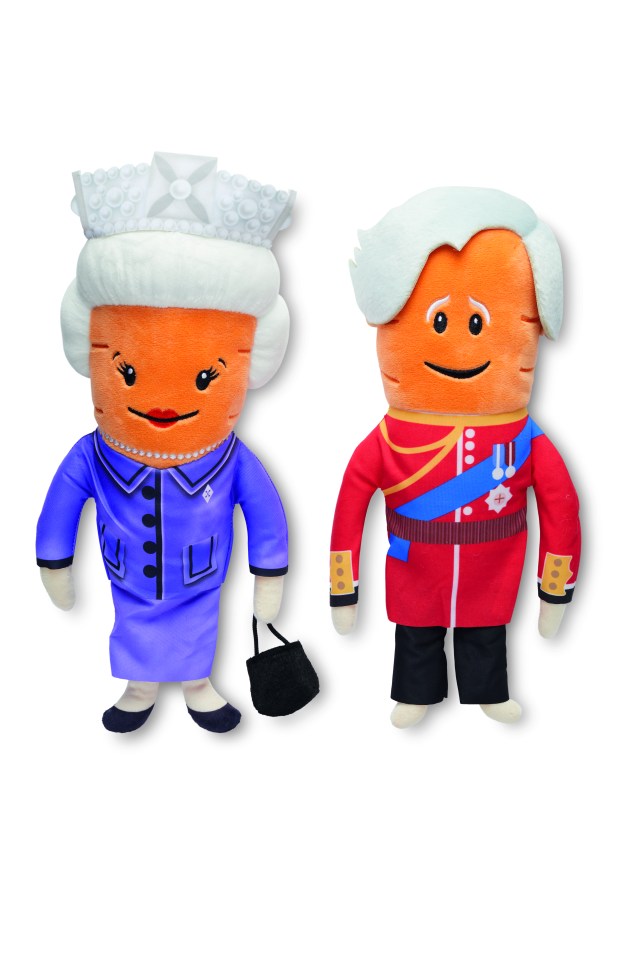 Aldi has even included the Queen in its royal Kevin the Carrot toy bunch