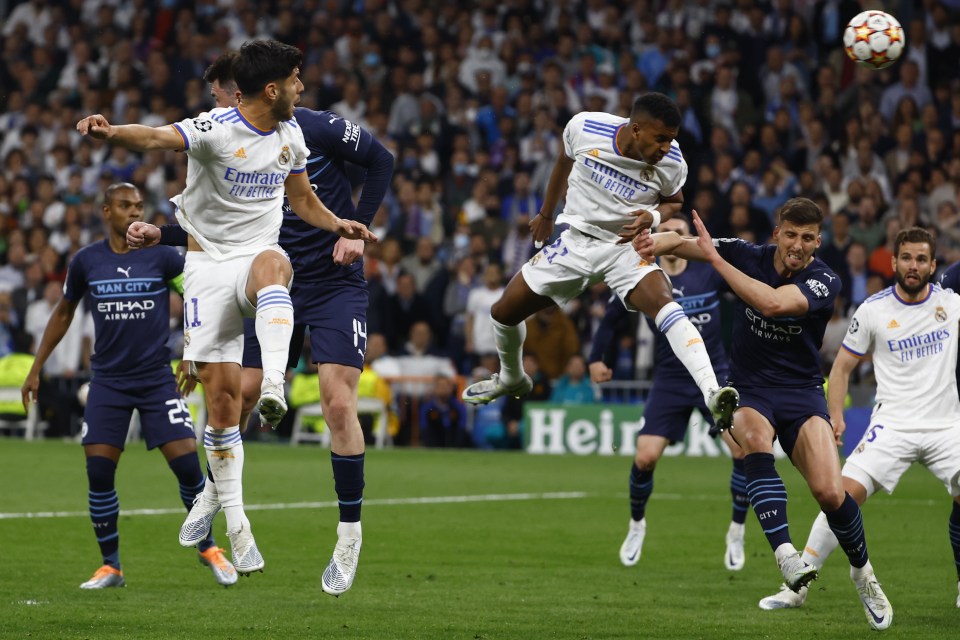 Rodrygo then leapt highest one minute later to level the scores on aggregate and send the tie to extra-time