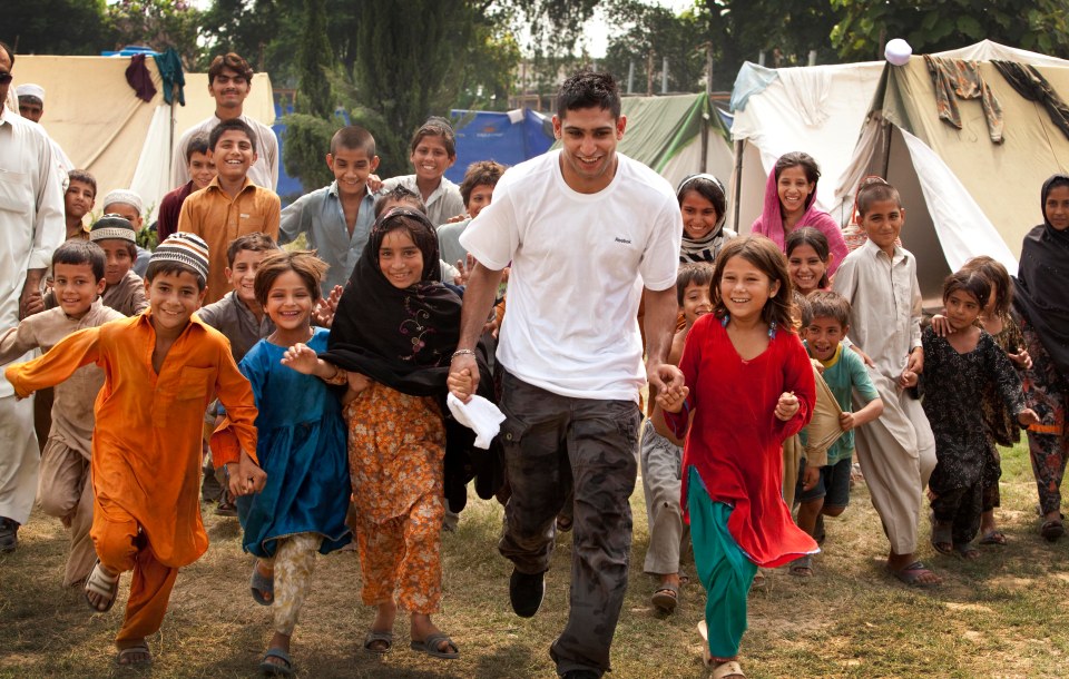 The Amir Khan Foundation helps disadvantaged children around the world