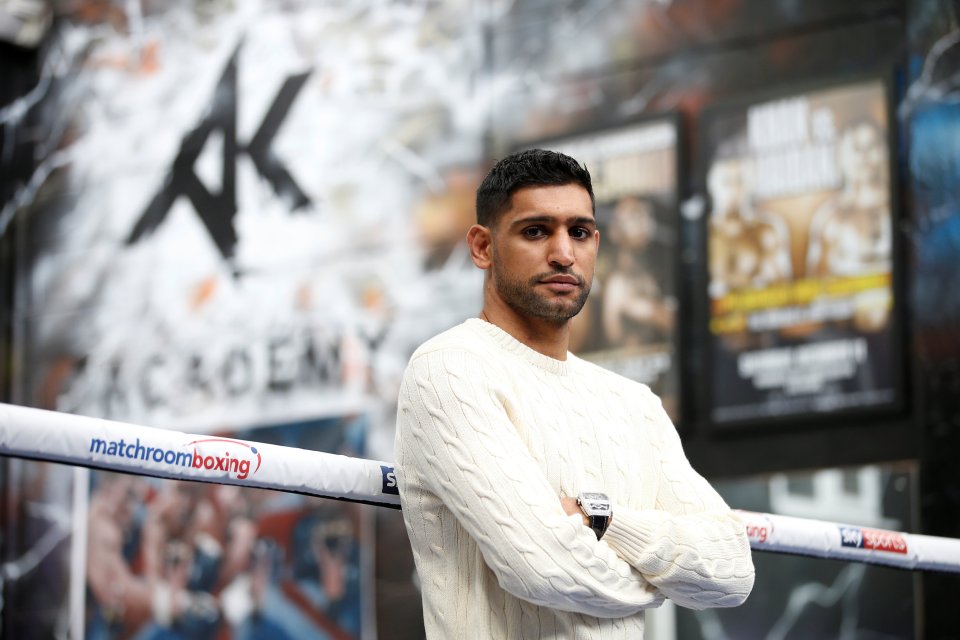 Amir Khan in his Bolton boxing academy