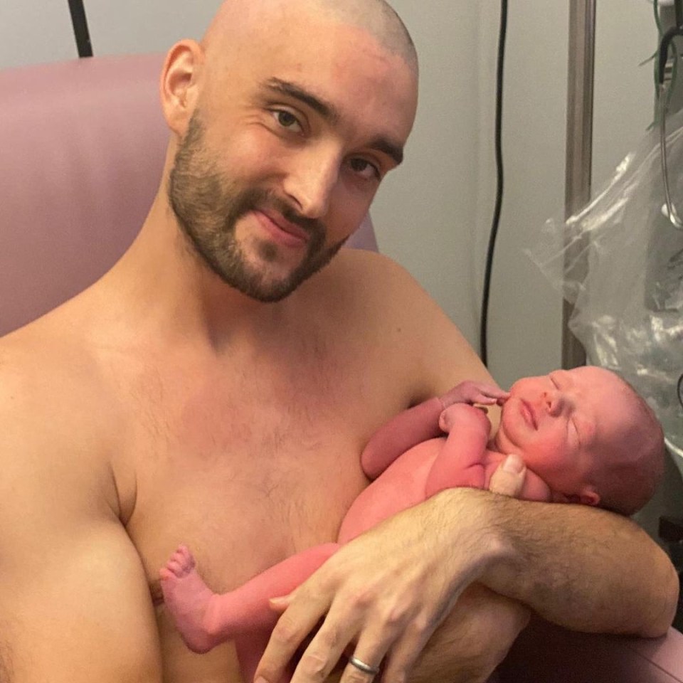 Tom and Kelsey's son Bodhi was born shortly after his cancer diagnosis