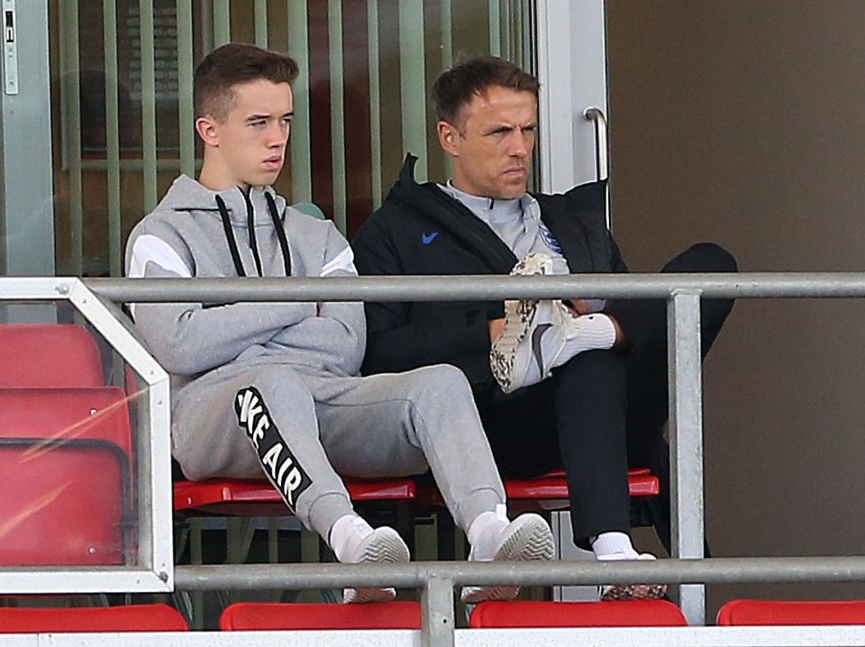 Teenage defender Harvey Neville has joined his dad Phil Neville at MLS side Inter Miami