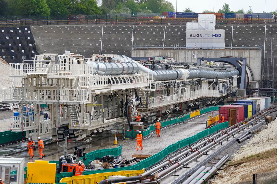 The workers headed for safety inside Florence – the largest ever tunnel boring machine used on a UK rail project