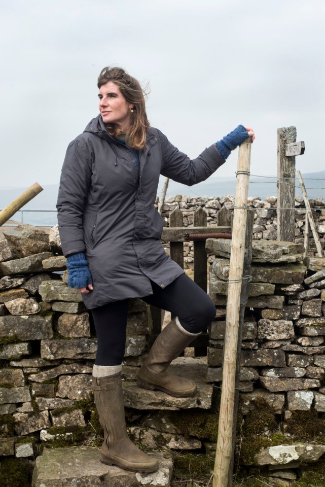 The Shepherdess usually sports wellies and warm jumpers on the Channel 5 show