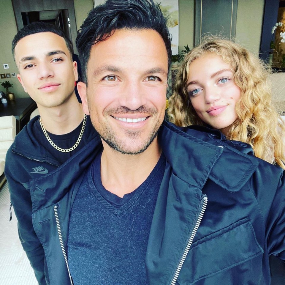 Peter Andre with kids Junior and Princess - who he worries about