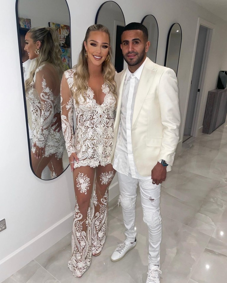 The model, 24, is expecting her first child with husband Riyad Mahrez