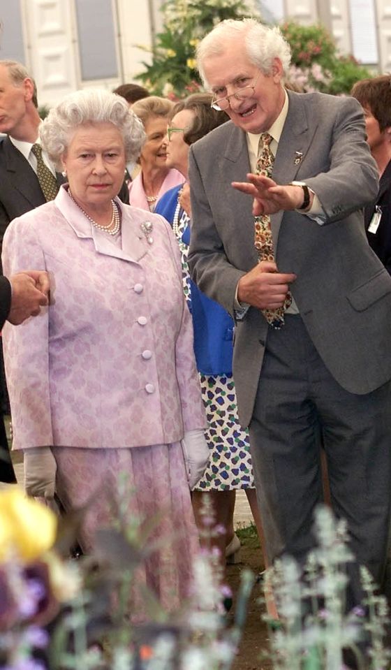 The much-loved Sun legend Peter Seabrook with the Queen at the Chelsea Flower show