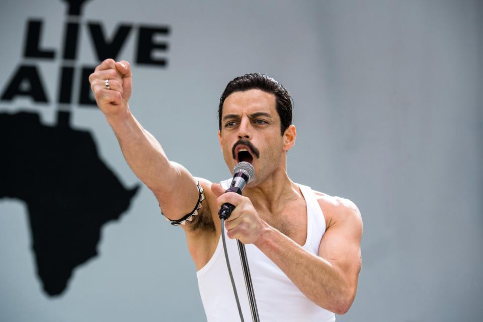  Rami Malek puts in an Oscar-winning turn as Freddie Mercury