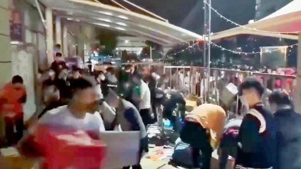 Desperate citizens looted a supermarket for food last month after shortages